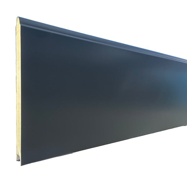 SPADONE - Porte de garage sectionnelle grise motorisée avec décors 4 arcs l.300 x H.200 cm x Ep.40 mm - large