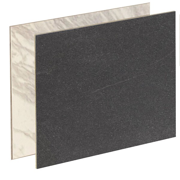 FORESTEA - Crédence cuisine stratifiée HPL réversible ardoise/marbre gris 3000 x 640 x 13,4 mm FSC - large