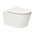 SWISS AQUA TECHNOLOGIES - Brevis WC suspendu sans bride, fixations invisibles + abattant ultra-fin, softclose (SATBRE011RREXP) - vignette