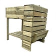 ALTONA - Carré potager sur pied bois - 60x80cm - Composteur intégré - vignette