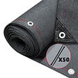 VOUNOT - Brise vue occultant en HDPE 230g/m² 1x10m avec attaches de fixation anthracite - vignette