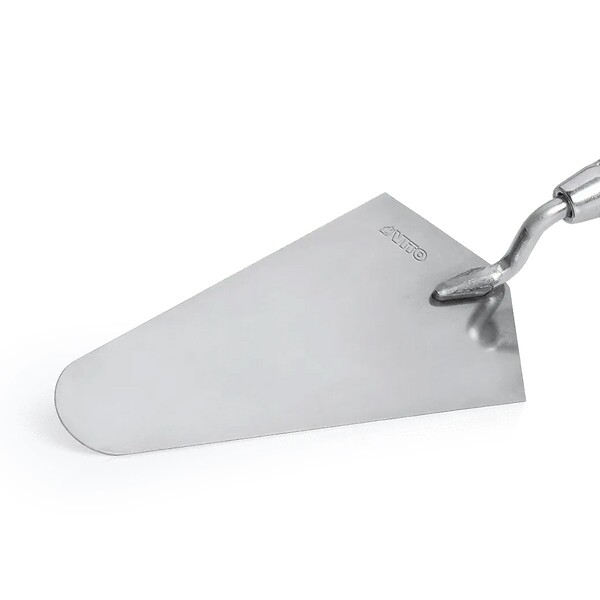 VITO - Truelle de maçon 220mm Acier Inox forgée ronde Manche bois VITO - large