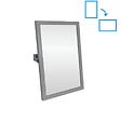 BEMETA - BEMETA HELP Miroir mural PMR pose portrait ou paysage 60x40cm, Acier inoxydable (301401031) - vignette