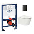 GROHE - Pack WC Bâti-support Rapid SL + WC sans bride SAT Brevis + Plaque Noir mat (RapidSL082-Brevis-KF0) - vignette