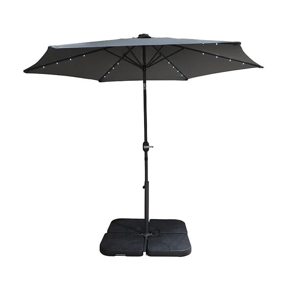 M.CEZARE - Parasol droit lumineux - 2,95m  - anthracite - large