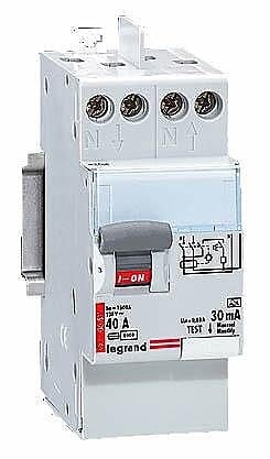 LEGRAND - Interrupteur différentiel bipolaire DX3 de type AC 30mA - 40A - large
