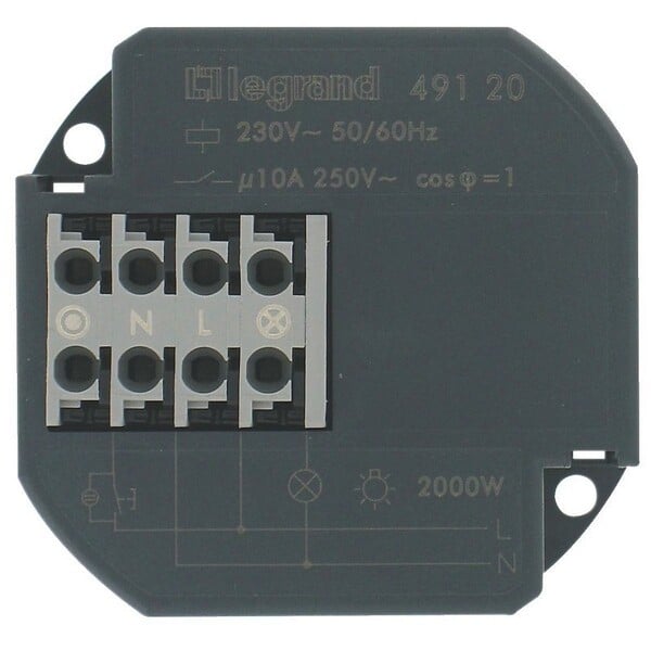 LEGRAND - Télérupteur unipolaire silencieux - à encastrer - 10A 230V - large