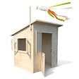 CERLAND - Maisonnette en bois Santa Monica - L.121xH.153xP.120cm - vignette