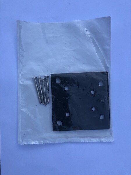 SYLWAY - Platine fix. acier noire SYLWAY - 8 mm - L.12xl.12xEp.8mm - large