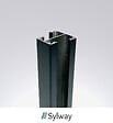 SYLWAY - Poteau aluminium multi-orientable - Gris - H.100xL.6,5cm - vignette
