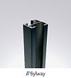 SYLWAY - Poteau aluminium multi-orientable - Gris - H.231.5xL.6.5cm - vignette