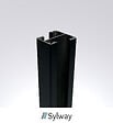 SYLWAY - Poteau alu multi-orientable platine - Noir - H.181,5xL.6,5cm - vignette