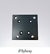 SYLWAY - Platine fix. acier noire SYLWAY - 8 mm - L.12xl.12xEp.8mm - vignette