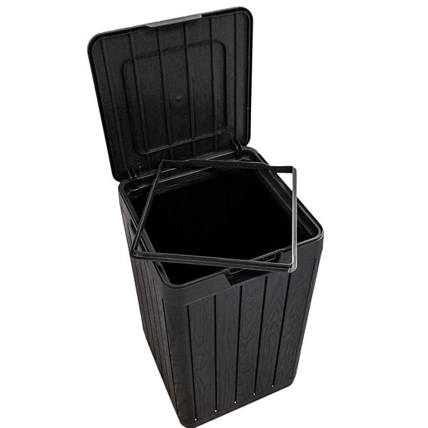 TOOMAX - Poubelle de jardin 80 Litres Noire 38 x 38 x H65 cm Couvercle à pression TOOMAX - large