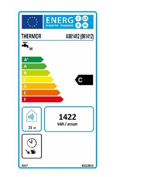 THERMOR - Chauffe-eau électrique compact Duralis Thermor - Vertical - Mural  - 150L - 1800W - Blanc - large