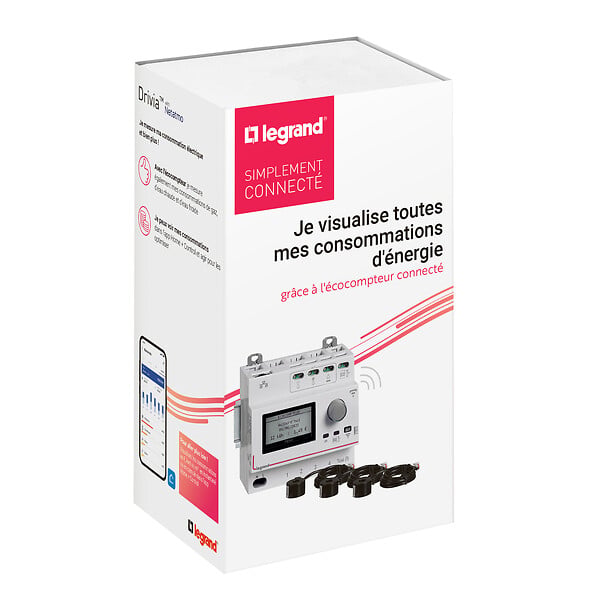 LEGRAND - Écocompteur connecté - Pack EMDX³ With Netatmo - 4 lignes - large