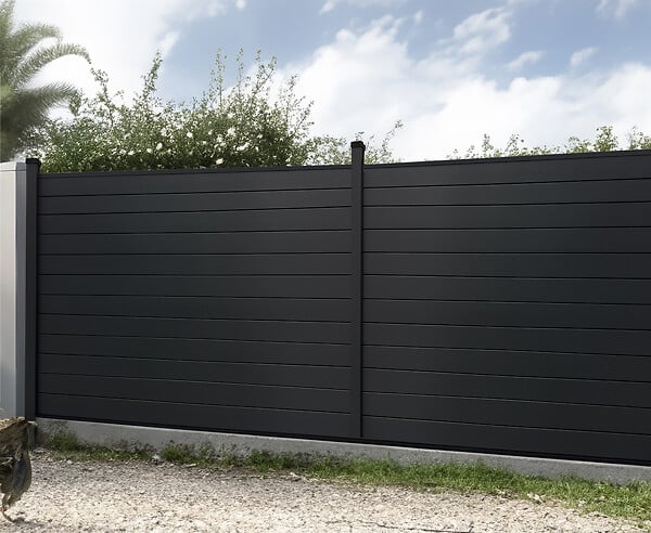 SYLWAY - Lame de clôture aluminium noir - H.16,5xL.165cm - large