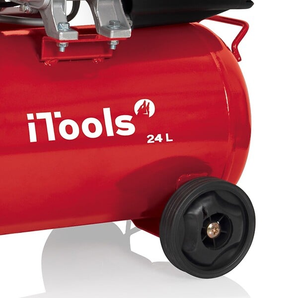 ITOOLS - Compresseur d'air 24L 8 bar 2CV 1.5KW 115 PSI + Kit Air comprimé 5 Pièces ITOOLS - large