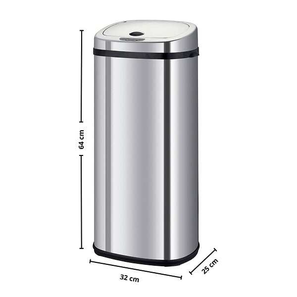 KITCHEN MOVE - Poubelle automatique inox LARGO argent 42L - large