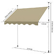 VOUNOT - Auvent retractable manuel sans percage 200cm beige - vignette