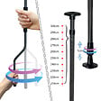 VOUNOT - Auvent retractable manuel sans percage 250cm Gris - vignette