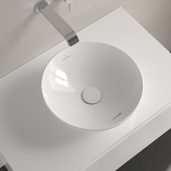 VILLEROY ET BOCH - Villeroy & Boch Loop & Friends Vasque à poser 380 x 380 x 120 mm Blanc avec trop-plein - large
