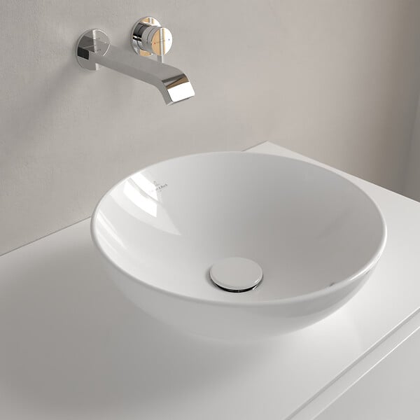 VILLEROY ET BOCH - Villeroy & Boch Loop & Friends Vasque à poser 380 x 380 x 120 mm Blanc avec trop-plein - large