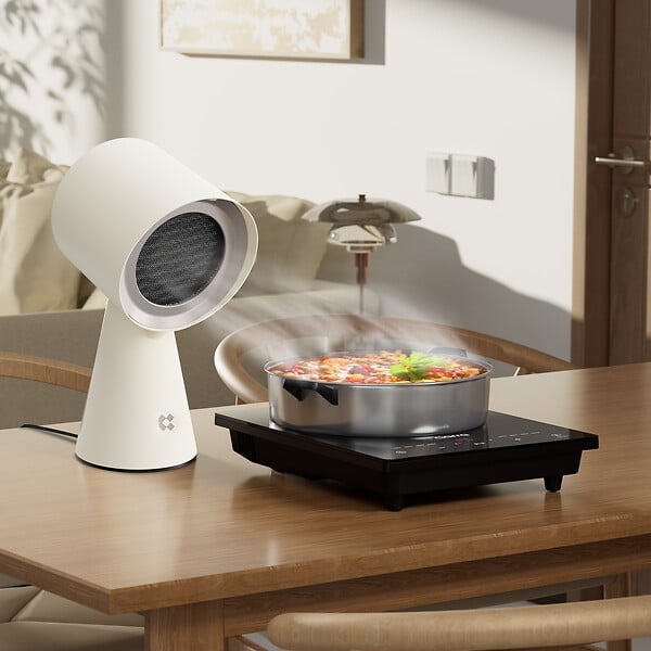 CIARRA - Hotte Aspirante Portative Mini Extracteur d'air Posable Blanc CDW01PH - large