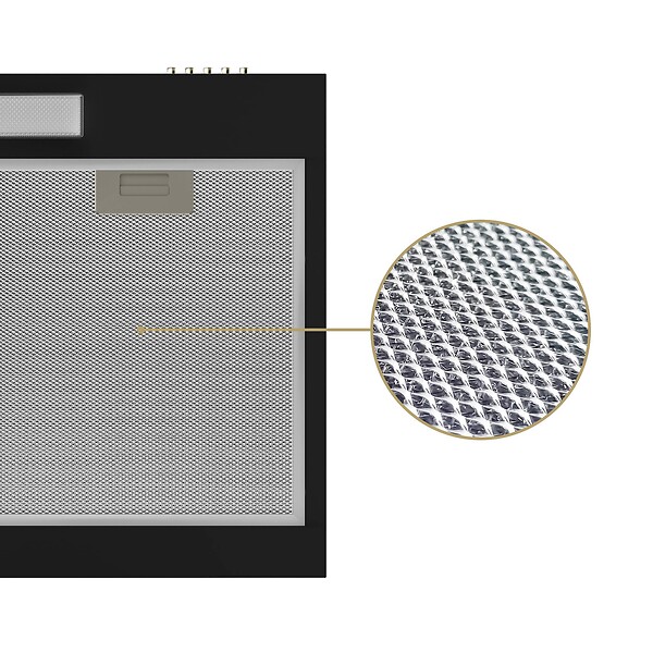 CIARRA - CIARRA Hotte Encastrable 60cm Hotte Casquette 220 m³/h 3 Vitesses Recyclage ou Evacuation CD6903DB - large