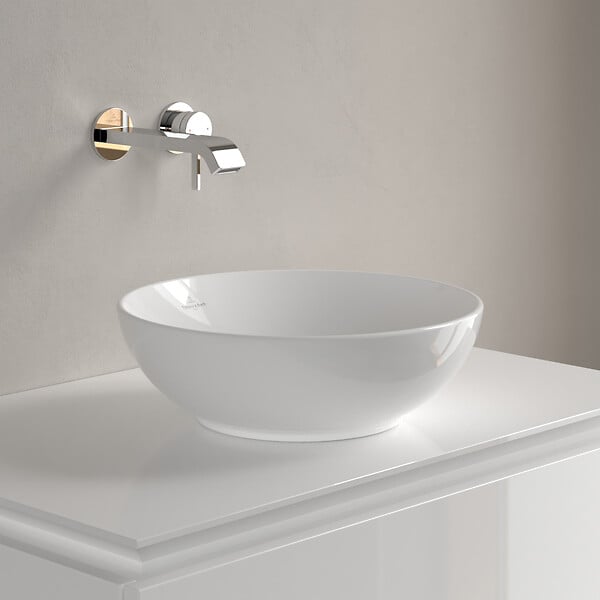 VILLEROY ET BOCH - Villeroy & Boch Loop & Friends Vasque à poser 380 x 380 x 120 mm Blanc avec trop-plein - large