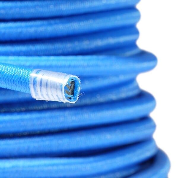 TECPLAST - Sandow élastique Diamètre 9 mm 50 mètres Tendeur Couleur Bleue Fixation Baches - large