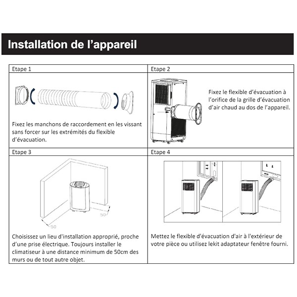 VOLTMAN - Climatiseur ventilateur déshumidificateur silencieux 1500W Classe A - Voltman - large