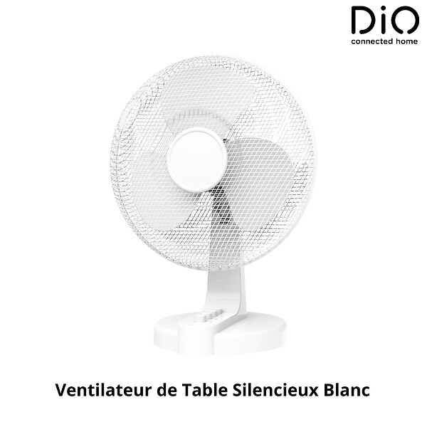 DIO - Ventilateur de table Ø40cm 45W - Blanc - DiO - large