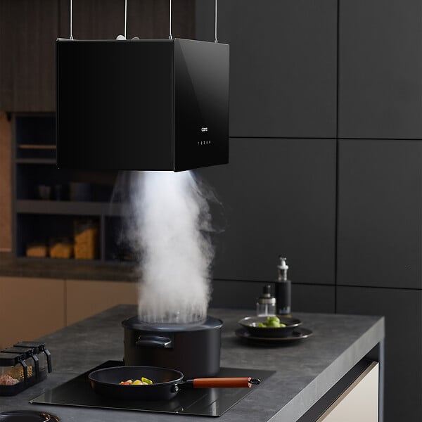 CIARRA - Hotte Ilot Tactile APP Contrôle 700m³/h Clasee A+++ Booster Noir CD4850B - large