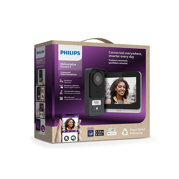 PHILIPS - Visiophone connecté tactile 7 pouces - Résolution 3K - Noir - large
