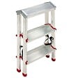 BRIXO - Escabeau 3 marches Marche-pied Aluminium Charge 125 kg Pliable Pieds anti-dérapants BRIXO - vignette
