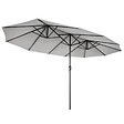 KZ GARDEN - Parasol de jardin double Gris 4.50 x 2.65 x H 2.40 Toile polyester TWIN KZ GARDEN - vignette