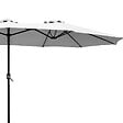 KZ GARDEN - Parasol de jardin double Gris 4.50 x 2.65 x H 2.40 Toile polyester TWIN KZ GARDEN - vignette