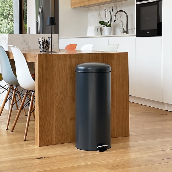 KITCHEN MOVE - Poubelle à pédale inox URBAN gris 30L - large