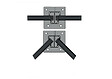 SYLWAY - Poteau alu multi-orientable platine - Noir - H.100xL.6,5cm - vignette