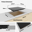 CIARRA - Table de cuisson à induction 4 Foyers 7200W Flexizone Booster Noir CD4BBIH - vignette