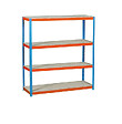 SIMON RACK - Simon Rack - Etagère de rangement 2000x1500x450mm bleu/orange/ bois charge 400 Kg - KIT ECOFORTE 1504-4 SIMONRACK - vignette