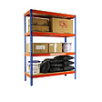 SIMON RACK - Simon Rack - Etagère de rangement 2000x1500x450mm bleu/orange/ bois charge 400 Kg - KIT ECOFORTE 1504-4 SIMONRACK - vignette