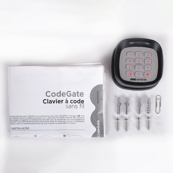 SCS SENTINEL - Clavier à code sans fil - CodeGate - Noir - 433,92 MHz - large