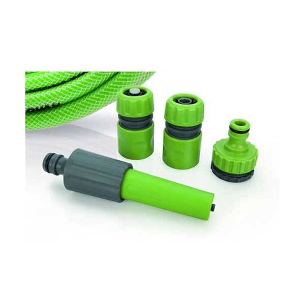 VITO - Tuyau d'arrosage 19mm 25m KIT PVC lance multi jet+ 2 raccords + nez de robinet VITO - large