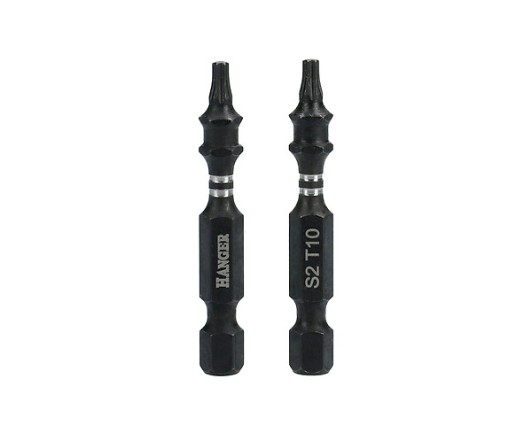 HANGER - Jeu de 2 embouts impact 1/4'' pour vis étoile T27 75mm - HANGER - 134088 - large
