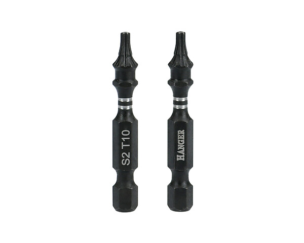 HANGER - 2 embouts impact 1/4'' étoile percée TTX20 longueur 50mm - HANGER - 134068 - large