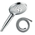 HANSGROHE - Pommeau de douche HANSGROHE Raindance Select S EcoSmart 120 3 jets chromé + flexible de douche 2 m HANSGROHE Isiflex chromé - vignette
