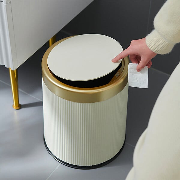 KITCHEN MOVE - Poubelle de salle de bain push GLINT 8L - large
