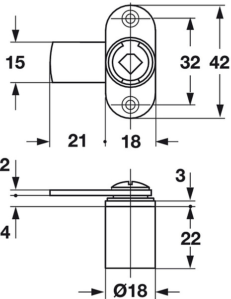 HANGER - SERRURE A PENE BATTANT 180  SYMO - large